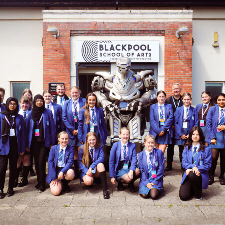 Blackpool MEGA Hub students learning digital skills with IN4 Group